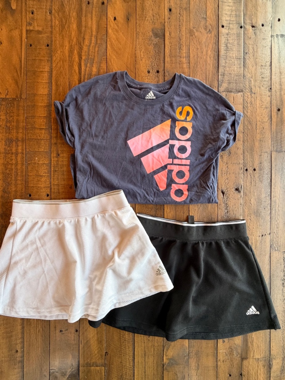 Adidas Girls Outfit Bundle Skorts + Tee Youth M 10/12 Athletic Set